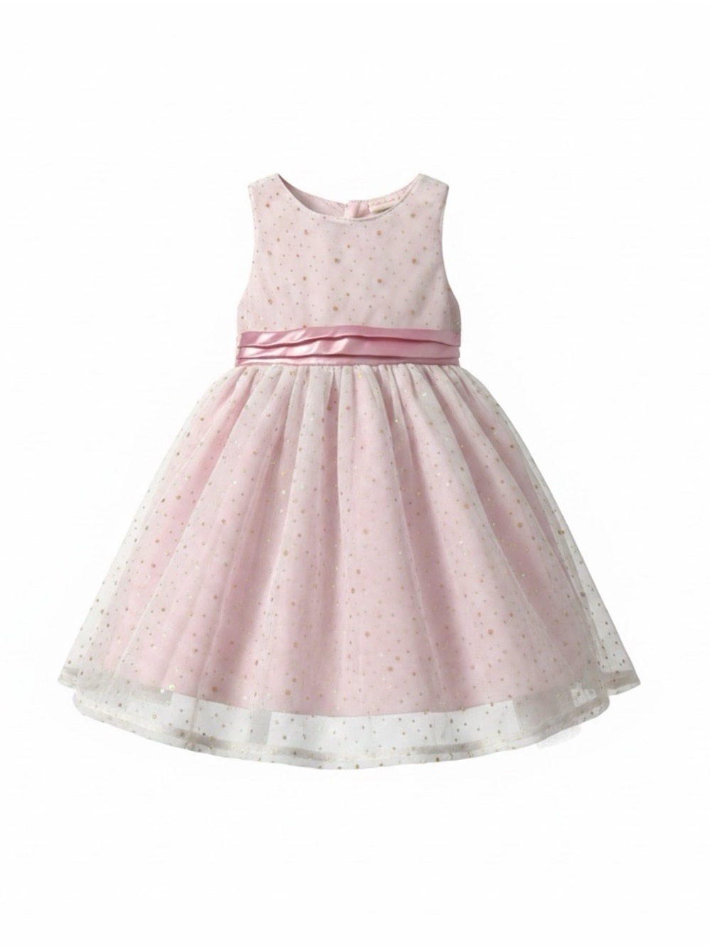 Nanette Baby Pink and Gold Tulle Party Dress